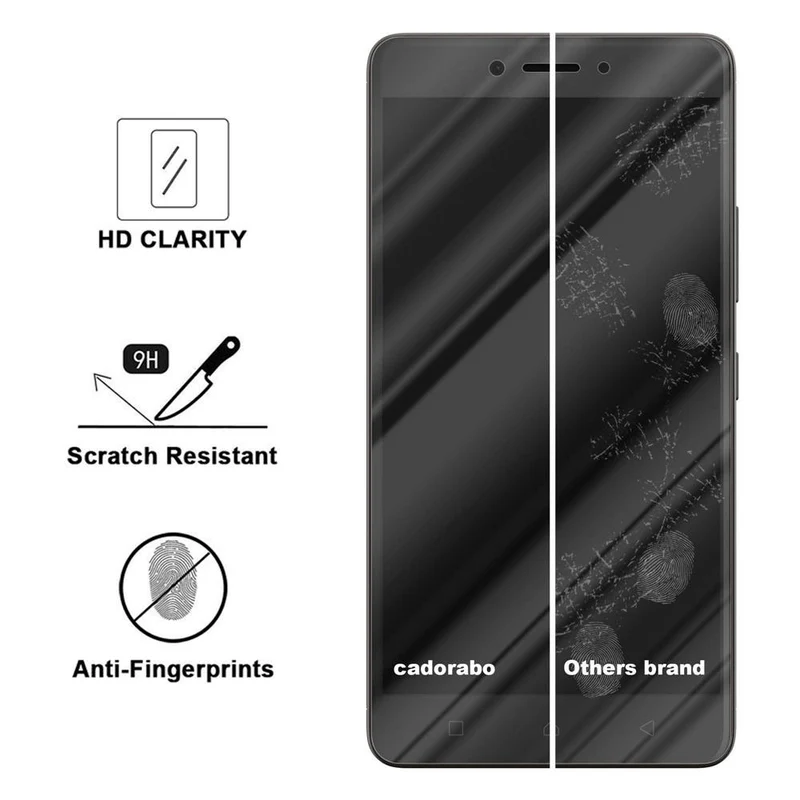 Cadorabo Panzer Folie kompatibel mit Lenovo K6 NOTE - Schutzfolie Gehärtetes (Tempered) Display-Schutzglas in 9H Härte mit 3D Touch Kompatibilität
