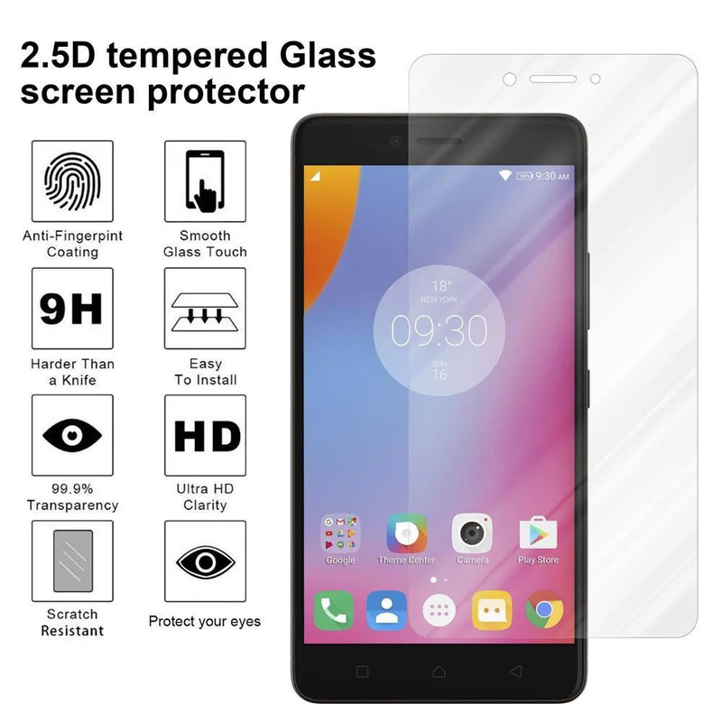 Cadorabo Panzer Folie kompatibel mit Lenovo K6 NOTE - Schutzfolie Gehärtetes (Tempered) Display-Schutzglas in 9H Härte mit 3D Touch Kompatibilität