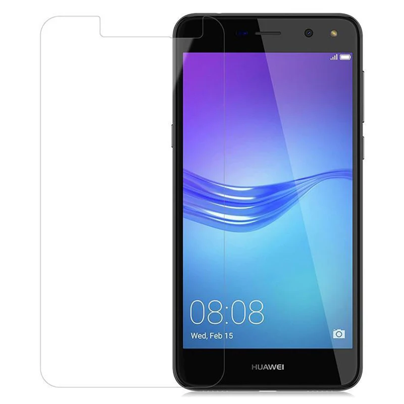 Cadorabo Panzer Folie kompatibel mit Huawei Y5 2017 / Y6 2017 - Schutzfolie Gehärtetes (Tempered) Display-Schutzglas in 9H Härte mit 3D Touch Kompatibilität