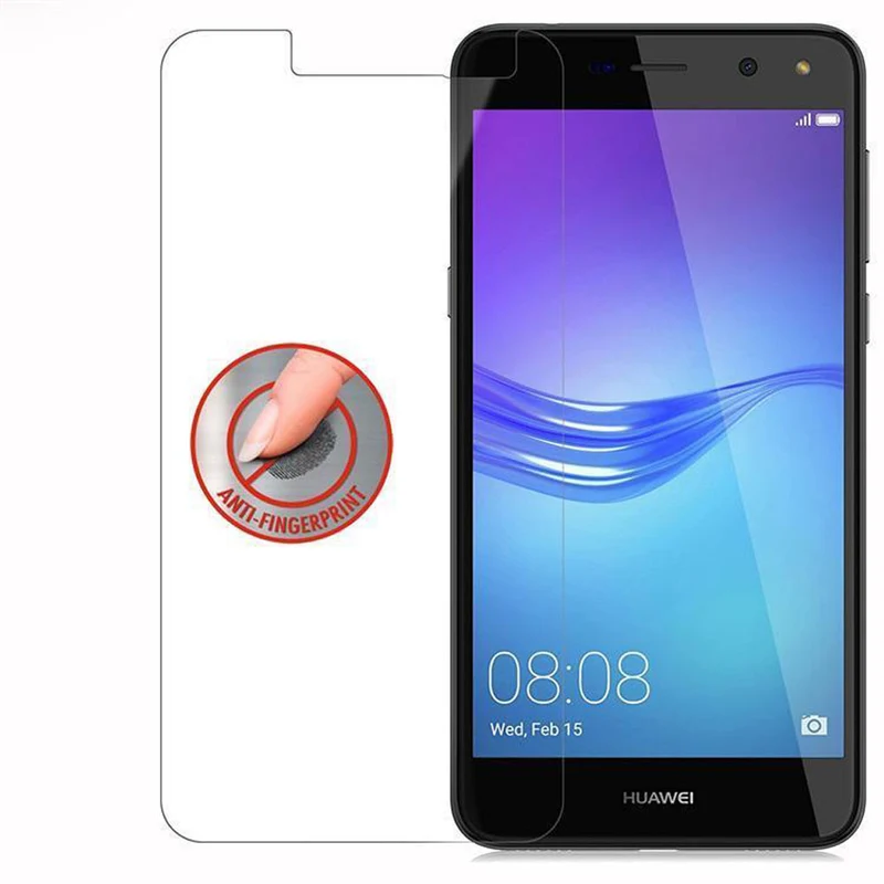 Cadorabo Panzer Folie kompatibel mit Huawei Y5 2017 / Y6 2017 - Schutzfolie Gehärtetes (Tempered) Display-Schutzglas in 9H Härte mit 3D Touch Kompatibilität