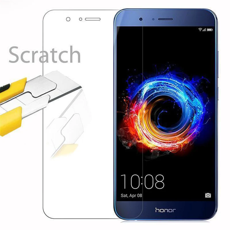 Cadorabo Panzer Folie kompatibel mit Honor 8 PRO - Schutzfolie Gehärtetes (Tempered) Display-Schutzglas in 9H Härte mit 3D Touch Kompatibilität