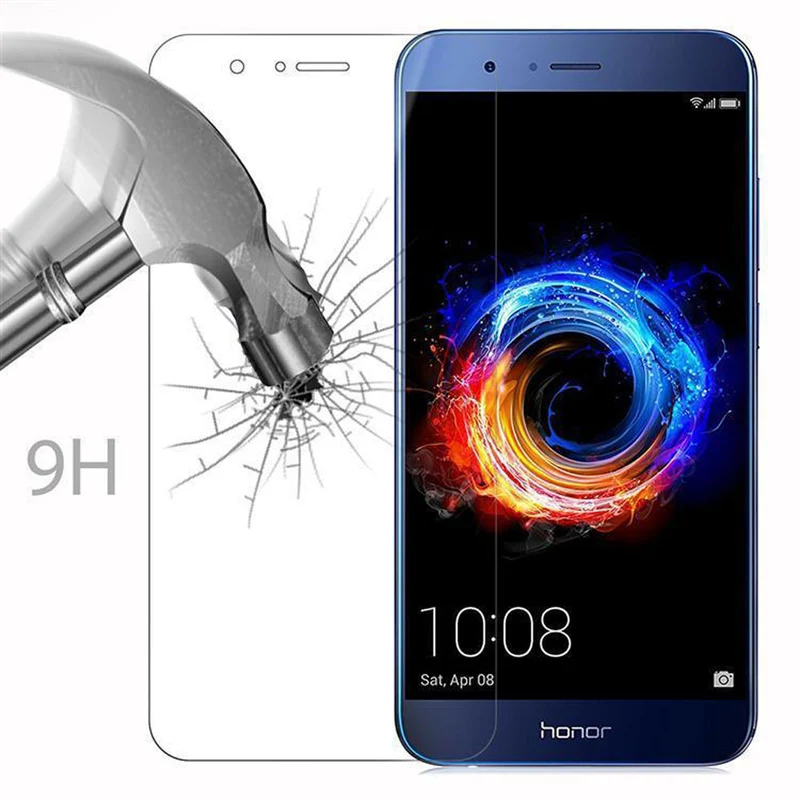 Cadorabo Panzer Folie kompatibel mit Honor 8 PRO - Schutzfolie Gehärtetes (Tempered) Display-Schutzglas in 9H Härte mit 3D Touch Kompatibilität