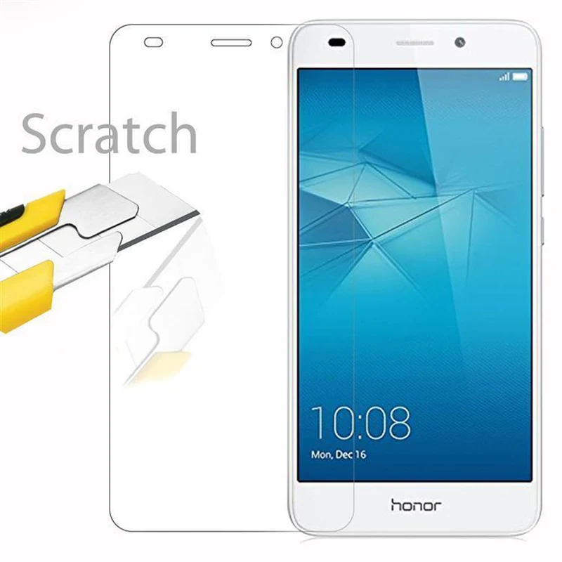 Cadorabo Panzer Folie kompatibel mit Honor 5C - Schutzfolie Gehärtetes (Tempered) Display-Schutzglas in 9H Härte mit 3D Touch Kompatibilität