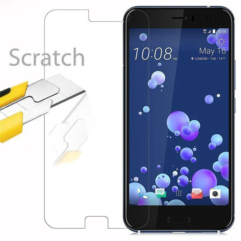 Cadorabo Panzer Folie kompatibel mit HTC OCEAN / U11 - Schutzfolie Gehärtetes (Tempered) Display-Schutzglas in 9H Härte mit 3D Touch Kompatibilität