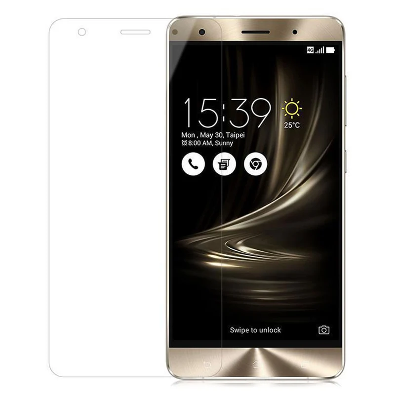 Cadorabo Panzer Folie kompatibel mit Asus ZenFone 3 DELUXE - Schutzfolie Gehärtetes (Tempered) Display-Schutzglas in 9H Härte mit 3D Touch Kompatibilität