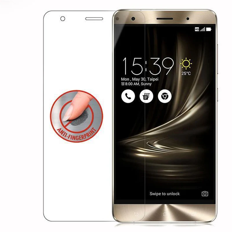 Cadorabo Panzer Folie kompatibel mit Asus ZenFone 3 DELUXE - Schutzfolie Gehärtetes (Tempered) Display-Schutzglas in 9H Härte mit 3D Touch Kompatibilität