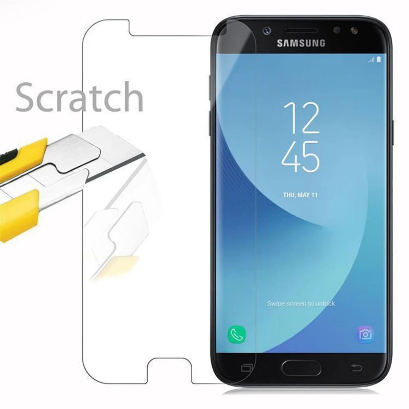 Cadorabo Panzer Folie kompatibel mit Samsung Galaxy J7 2017 / J7 PRO - Schutzfolie Gehärtetes (Tempered) Display-Schutzglas in 9H Härte mit 3D Touch Kompatibilität