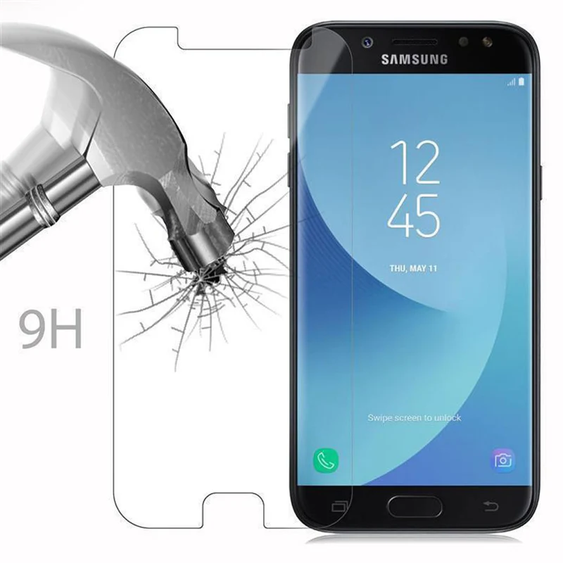 Cadorabo Panzer Folie kompatibel mit Samsung Galaxy J5 2017 / J5 PRO - Schutzfolie Gehärtetes (Tempered) Display-Schutzglas in 9H Härte mit 3D Touch Kompatibilität