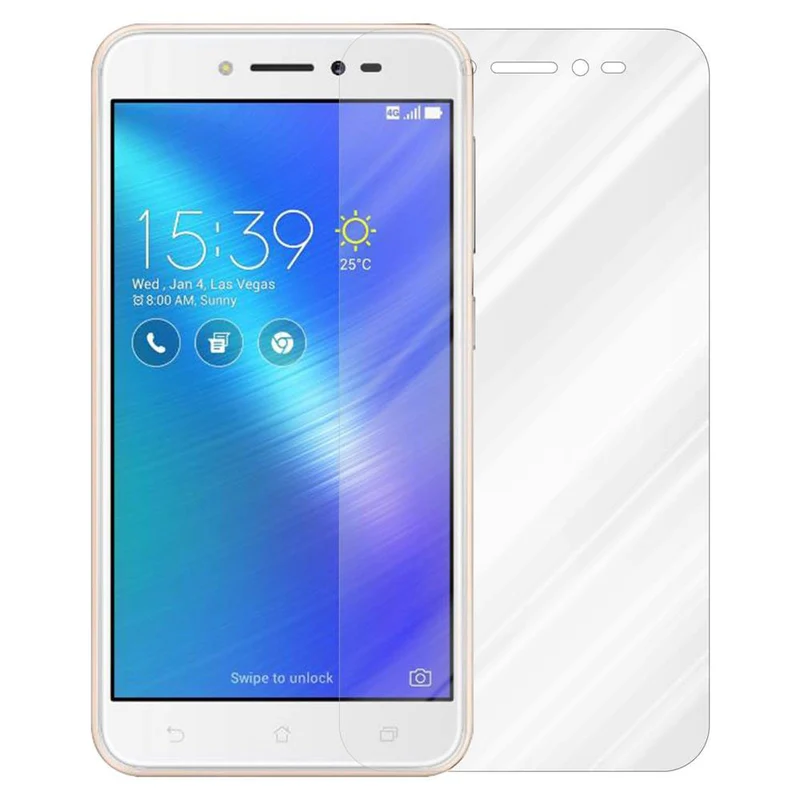 Cadorabo Panzer Folie kompatibel mit Asus ZenFone LIVE / 3 GO - Schutzfolie Gehärtetes (Tempered) Display-Schutzglas in 9H Härte mit 3D Touch Kompatibilität
