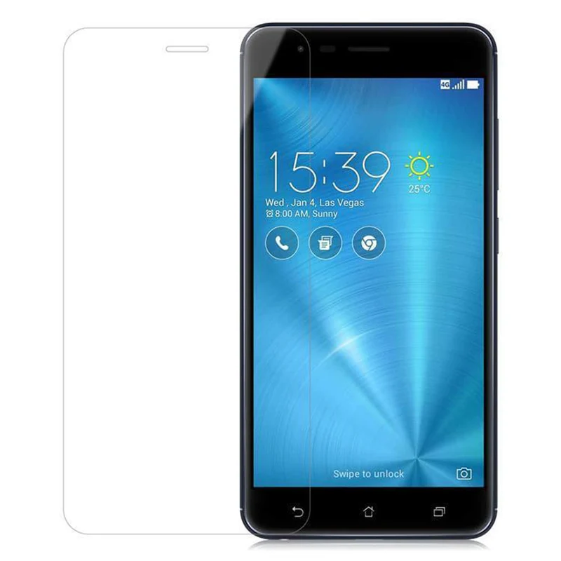 Cadorabo Panzer Folie kompatibel mit Asus ZenFone ZOOM S - Schutzfolie Gehärtetes (Tempered) Display-Schutzglas in 9H Härte mit 3D Touch Kompatibilität