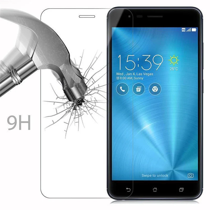 Cadorabo Panzer Folie kompatibel mit Asus ZenFone ZOOM S - Schutzfolie Gehärtetes (Tempered) Display-Schutzglas in 9H Härte mit 3D Touch Kompatibilität
