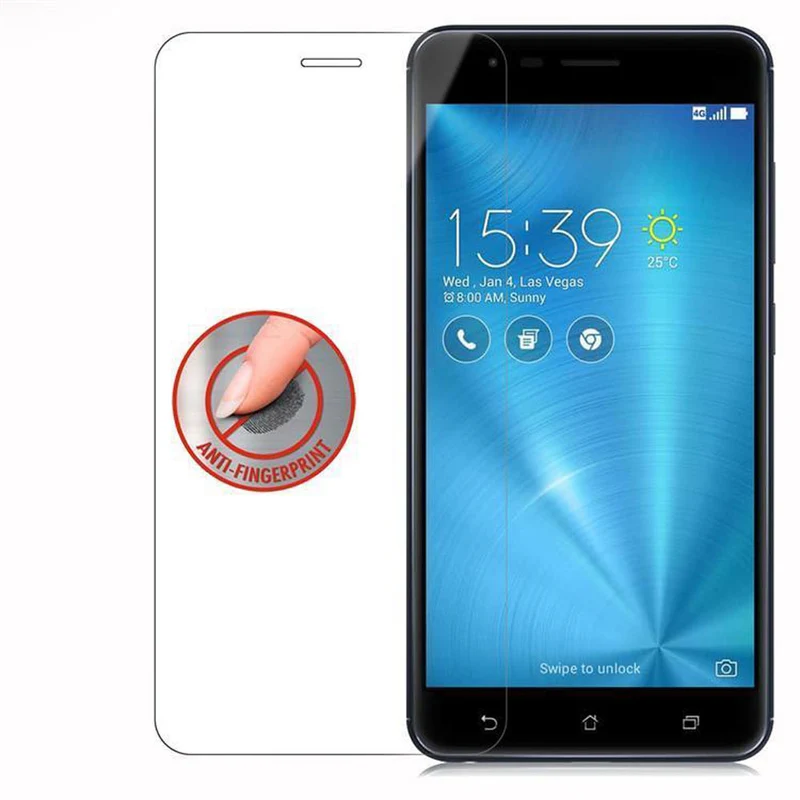 Cadorabo Panzer Folie kompatibel mit Asus ZenFone ZOOM S - Schutzfolie Gehärtetes (Tempered) Display-Schutzglas in 9H Härte mit 3D Touch Kompatibilität
