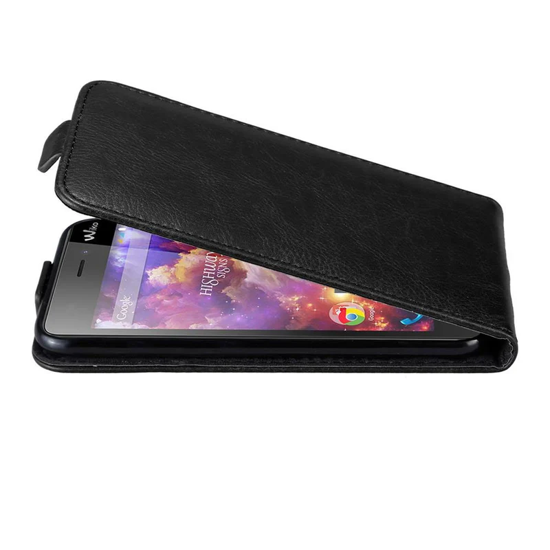 Cadorabo Hülle kompatibel mit WIKO HIGHWAY Schutzhülle im Flip Design aus glattem Kunstleder