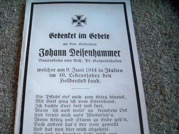 Sterbebilder Italien Juni 1944