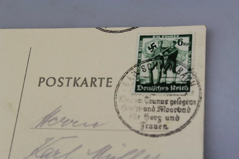 Postkarte mit philatelistischem Stempel