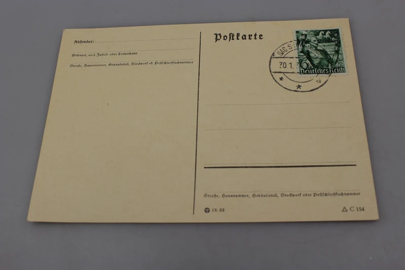Postkarte mit philatelistischem Stempel