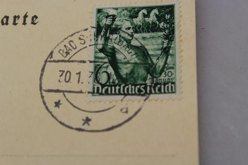 Postkarte mit philatelistischem Stempel