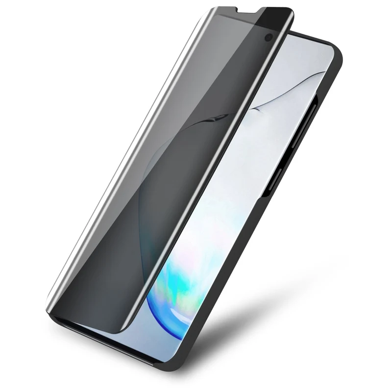 Cadorabo Hülle kompatibel mit Samsung Galaxy NOTE 10 PLUS Clear View Spiegel Schutzhülle mit Standfunktion 360 Grad Schutz