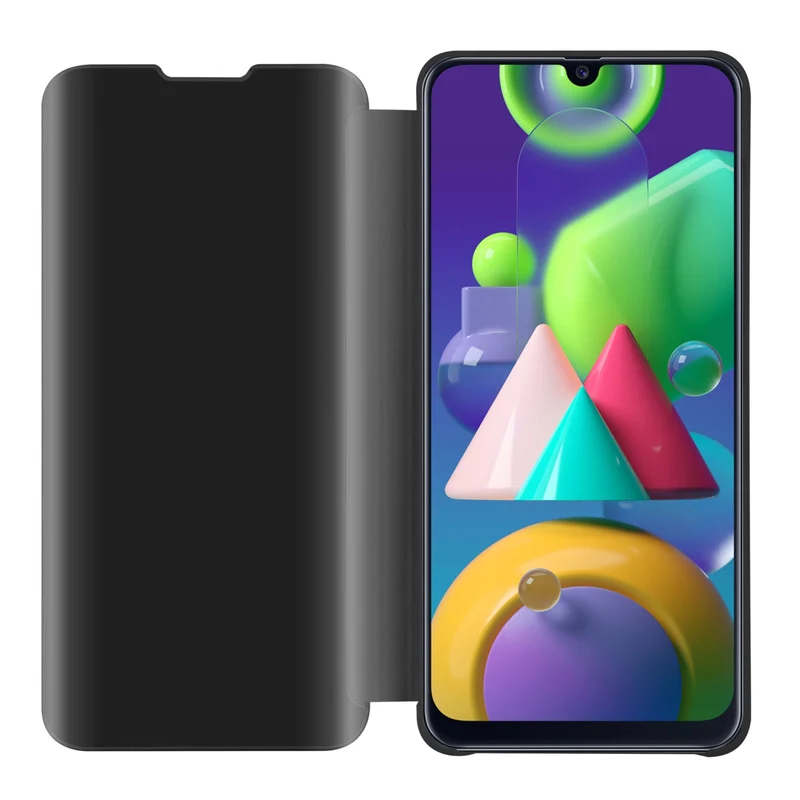 Cadorabo Hülle kompatibel mit Samsung Galaxy M31 Clear View Spiegel Schutzhülle mit Standfunktion 360 Grad Schutz