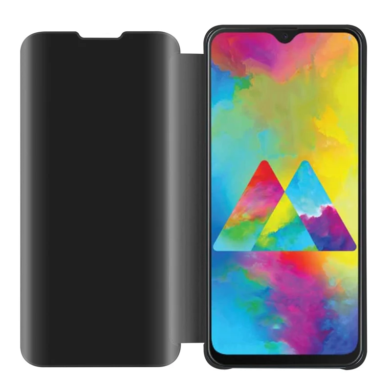 Cadorabo Hülle kompatibel mit Samsung Galaxy M21 / M30s Clear View Spiegel Schutzhülle mit Standfunktion 360 Grad Schutz