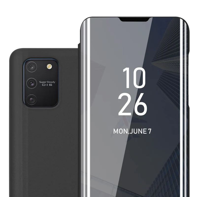 Cadorabo Hülle kompatibel mit Samsung Galaxy A91 / S10 LITE / M80s Clear View Spiegel Schutzhülle mit Standfunktion 360 Grad Schutz