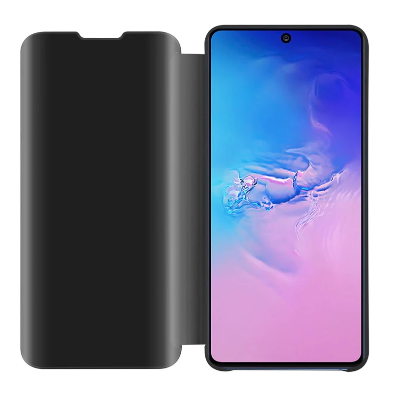Cadorabo Hülle kompatibel mit Samsung Galaxy A91 / S10 LITE / M80s Clear View Spiegel Schutzhülle mit Standfunktion 360 Grad Schutz