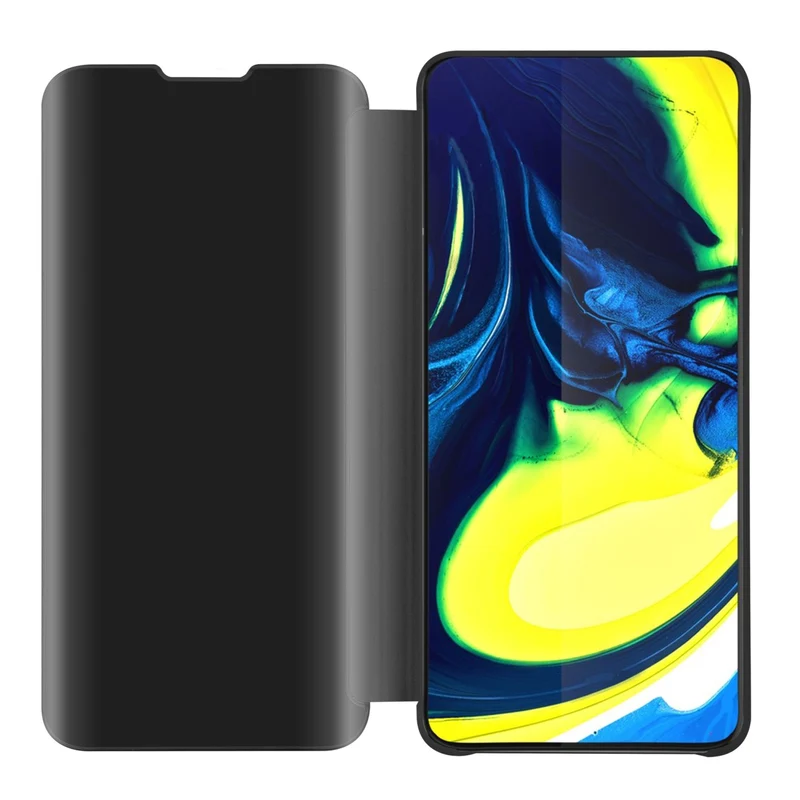 Cadorabo Hülle kompatibel mit Samsung Galaxy A80 / A90 4G Clear View Spiegel Schutzhülle mit Standfunktion 360 Grad Schutz