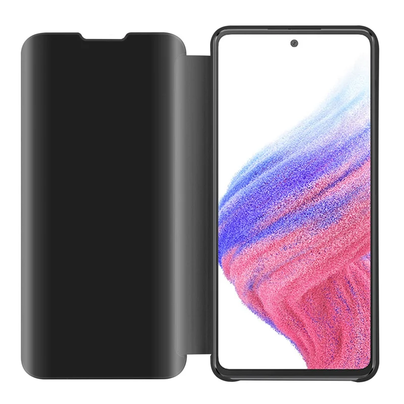 Cadorabo Hülle kompatibel mit Samsung Galaxy A53 5G Clear View Spiegel Schutzhülle mit Standfunktion 360 Grad Schutz