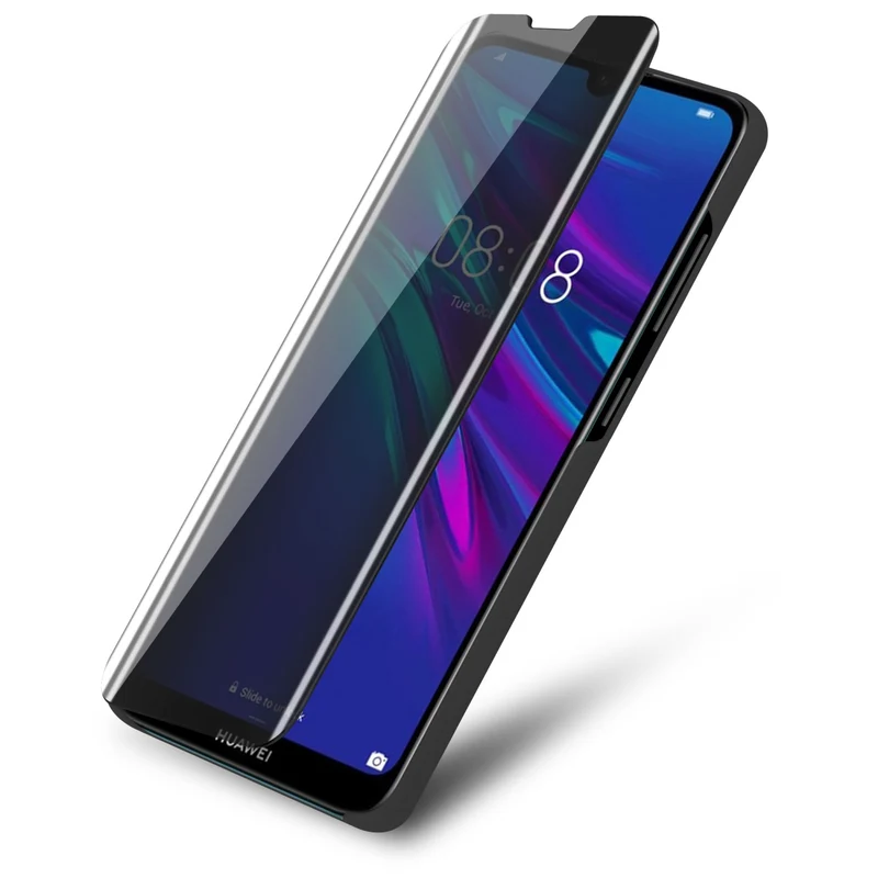 Cadorabo Hülle kompatibel mit Huawei Y6 2019 Clear View Spiegel Schutzhülle mit Standfunktion 360 Grad Schutz