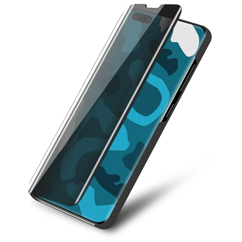 Cadorabo Hülle kompatibel mit Huawei P40 PRO / P40 PRO+ Clear View Spiegel Schutzhülle mit Standfunktion 360 Grad Schutz