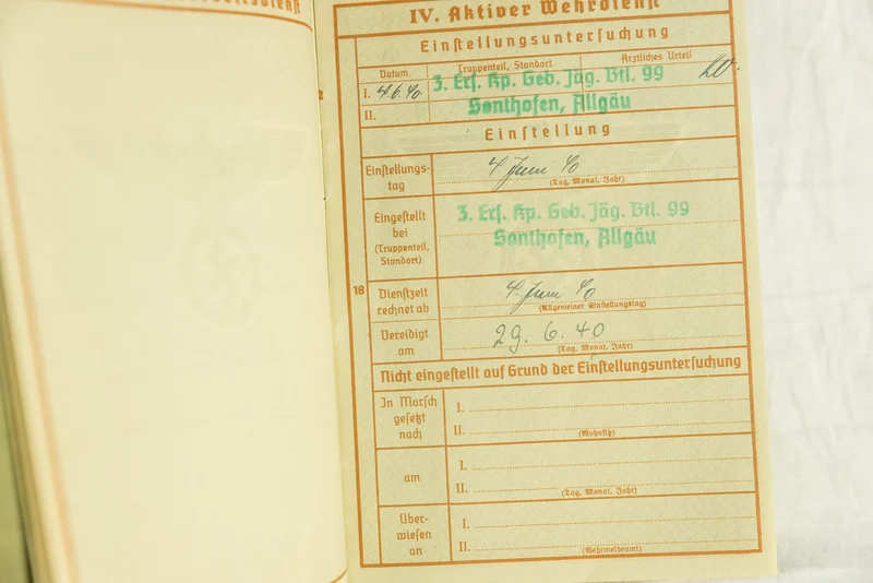 Interessantes WW2 Ehepaar Konvolut mit Wehrpass
