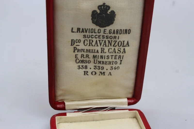 Präsentationsbox Ritterkreuz der Krone von Italien
