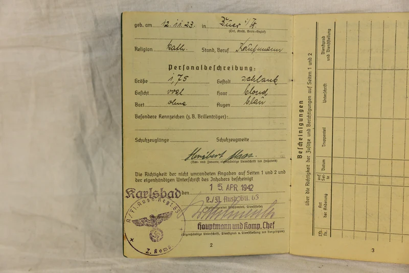 Konvolut Luftwaffe DAK mit Soldbuch italienisch-deutscher Medaille
