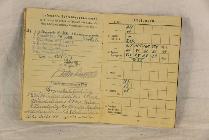 Konvolut Luftwaffe DAK mit Soldbuch italienisch-deutscher Medaille