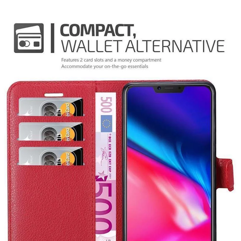 Cadorabo Hülle kompatibel mit Cubot P20 Schutzhülle mit Magnetverschluss, Standfunktion und Kartenfach