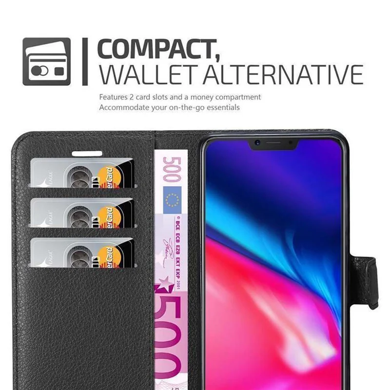 Cadorabo Hülle kompatibel mit Cubot P20 Schutzhülle mit Magnetverschluss, Standfunktion und Kartenfach