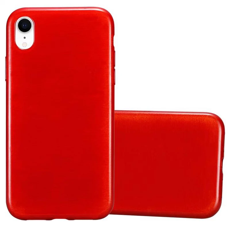 Cadorabo Hülle kompatibel mit Apple iPhone XR Schutzhülle aus flexiblem TPU Silikon im Brushed Design