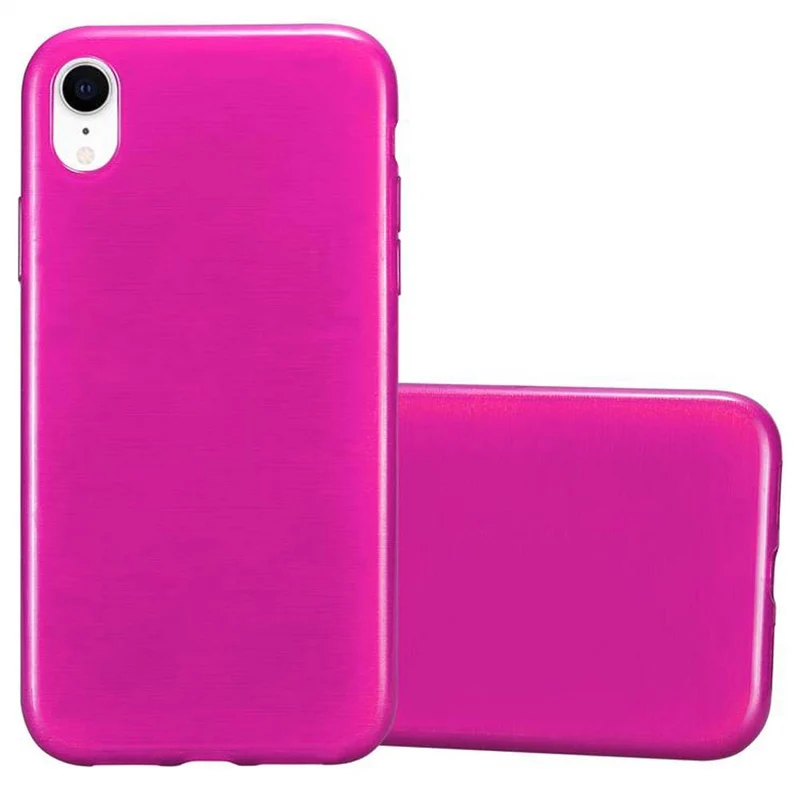 Cadorabo Hülle kompatibel mit Apple iPhone XR Schutzhülle aus flexiblem TPU Silikon im Brushed Design