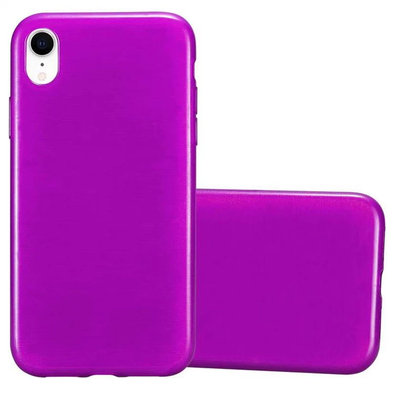 Cadorabo Hülle kompatibel mit Apple iPhone XR Schutzhülle aus flexiblem TPU Silikon im Brushed Design