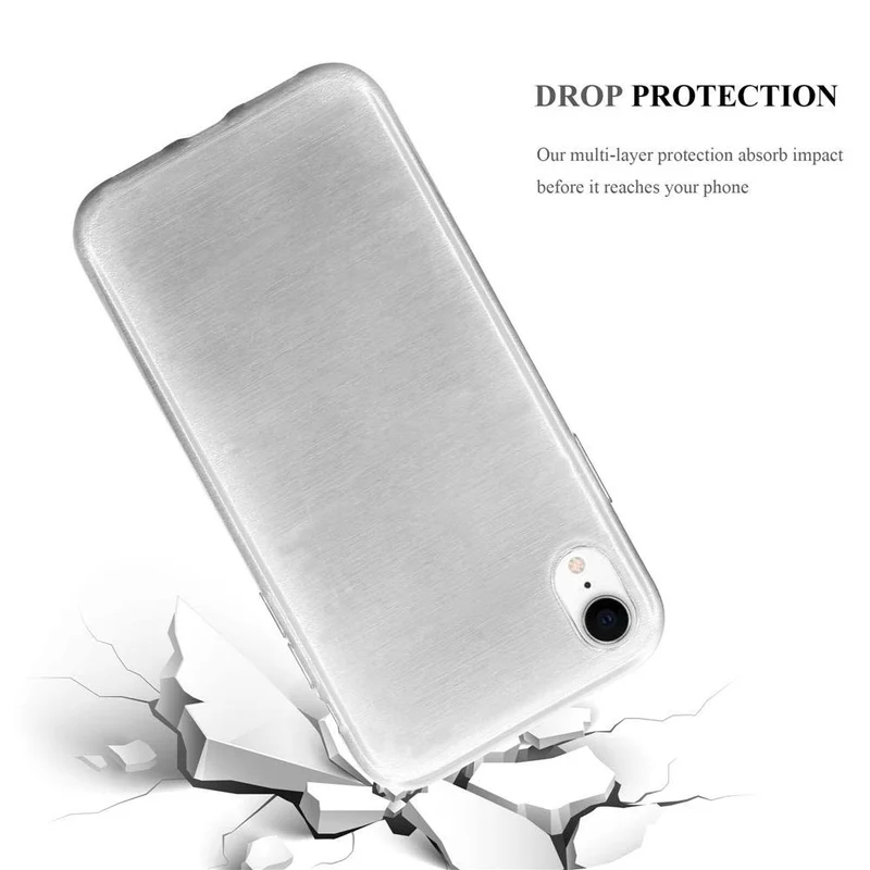 Cadorabo Hülle kompatibel mit Apple iPhone XR Schutzhülle aus flexiblem TPU Silikon im Brushed Design