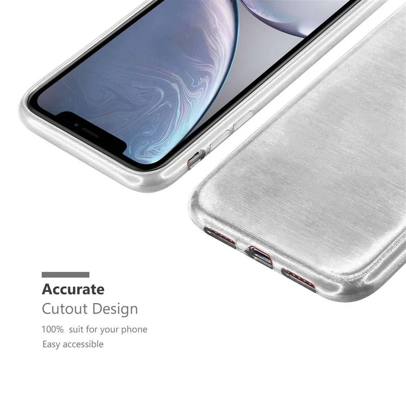 Cadorabo Hülle kompatibel mit Apple iPhone XR Schutzhülle aus flexiblem TPU Silikon im Brushed Design