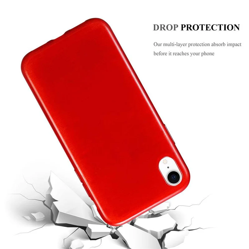 Cadorabo Hülle kompatibel mit Apple iPhone XR Schutzhülle aus flexiblem TPU Silikon im Brushed Design