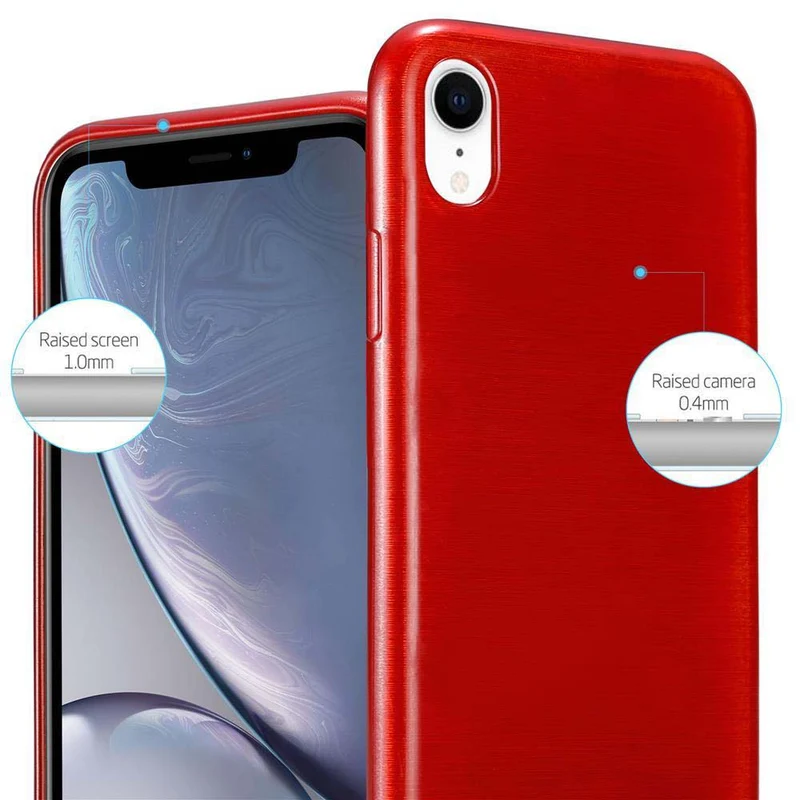 Cadorabo Hülle kompatibel mit Apple iPhone XR Schutzhülle aus flexiblem TPU Silikon im Brushed Design