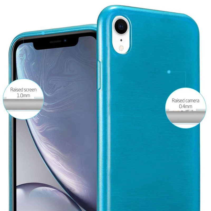 Cadorabo Hülle kompatibel mit Apple iPhone XR Schutzhülle aus flexiblem TPU Silikon im Brushed Design