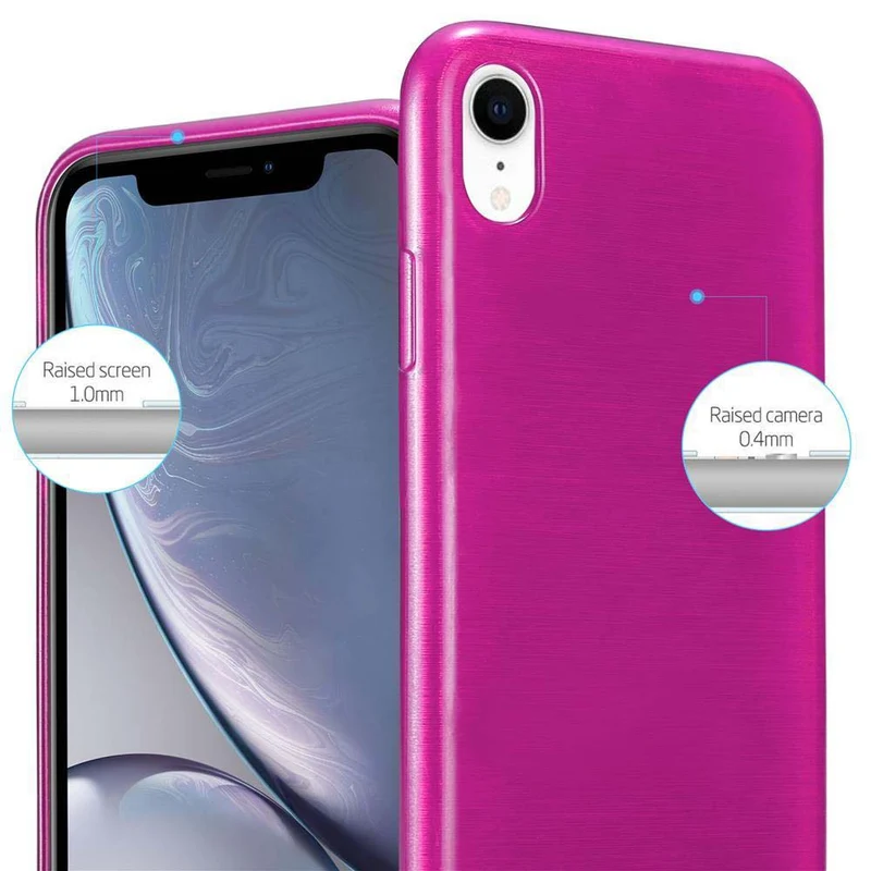 Cadorabo Hülle kompatibel mit Apple iPhone XR Schutzhülle aus flexiblem TPU Silikon im Brushed Design