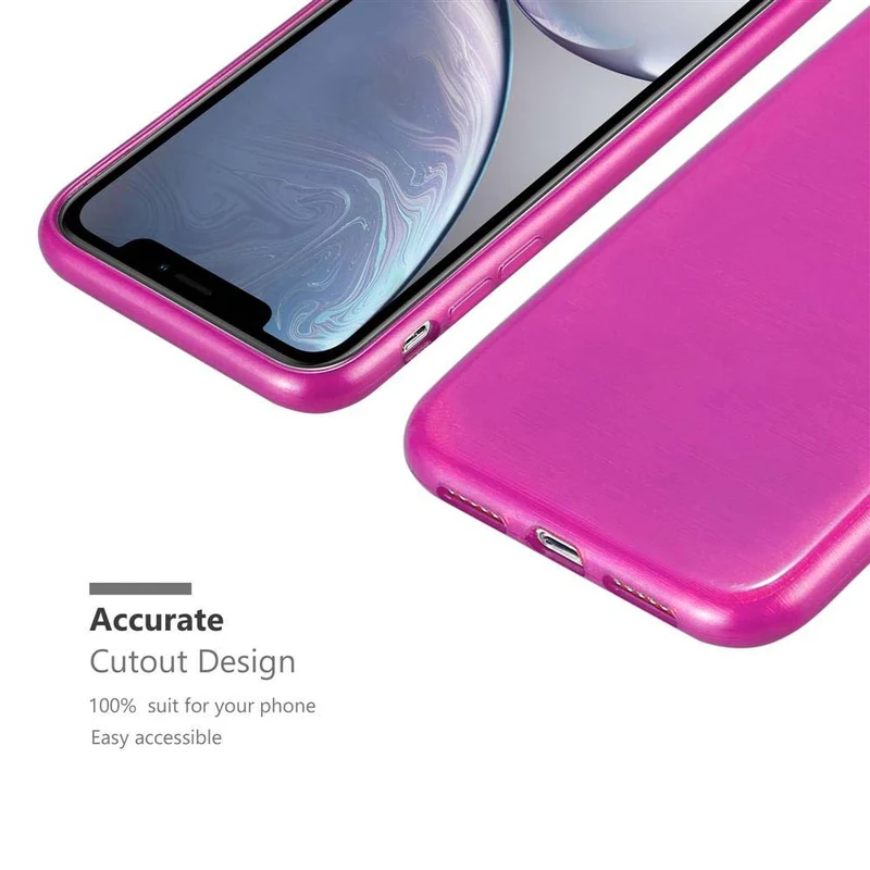 Cadorabo Hülle kompatibel mit Apple iPhone XR Schutzhülle aus flexiblem TPU Silikon im Brushed Design