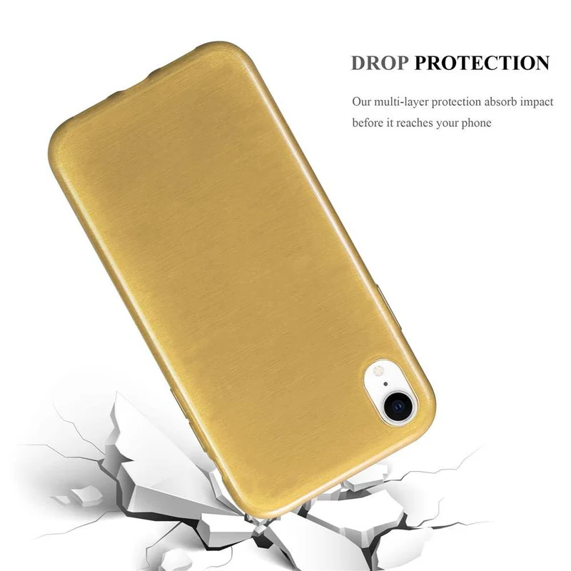 Cadorabo Hülle kompatibel mit Apple iPhone XR Schutzhülle aus flexiblem TPU Silikon im Brushed Design