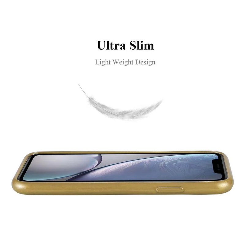 Cadorabo Hülle kompatibel mit Apple iPhone XR Schutzhülle aus flexiblem TPU Silikon im Brushed Design
