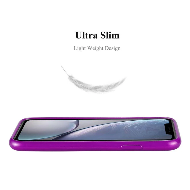 Cadorabo Hülle kompatibel mit Apple iPhone XR Schutzhülle aus flexiblem TPU Silikon im Brushed Design