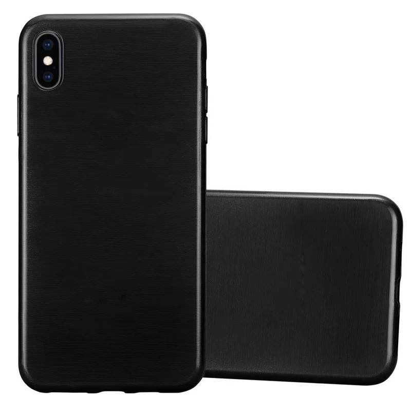 Cadorabo Hülle kompatibel mit Apple iPhone XS MAX Schutzhülle aus flexiblem TPU Silikon im Brushed Design